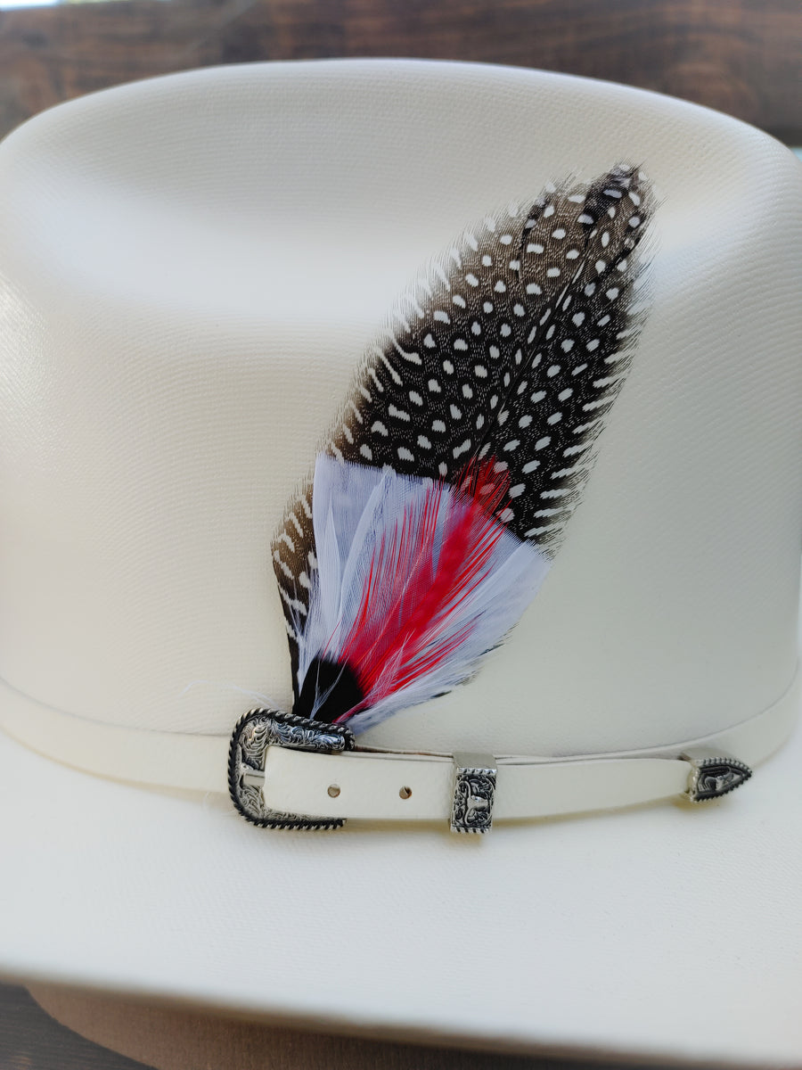 F4 Ribbon Bee & Feather Trucker Hat Feathered Trucker Caps – Willow Lane Hat Co main image 4