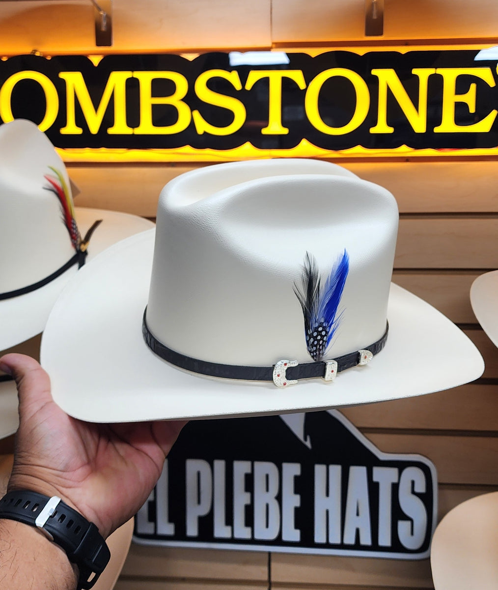 Chapeau Cowboy Tombstone Hats 10,000x - Taille 6 7/8, Avestruz (autruche), Neuf Avec étiquette