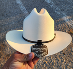 Sombrero Morcon 1000X Johnson Copa Alta Falda De 3" Pluma Negra