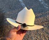 Sombrero Morcon 1000X Johnson Copa Alta Falda De 3" Pluma Negra