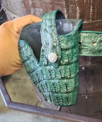 EMERALD GREEN CROCODILE HOLSTER 1911 CUSTOM MADE