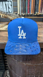 CUSTOM LA DODGERS 🌴 SNAPBACK HAT IN ROYAL BLUE OSTRICH LEATHER 💯 ORIGINAL
