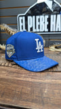 CUSTOM LA DODGERS 🌴 BLUE OSTRICH LEATHER SNAPBACK HAT 💯 ORIGINAL