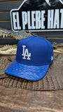 CUSTOM LA DODGERS 🌴 BLUE OSTRICH LEATHER SNAPBACK HAT 💯 ORIGINAL