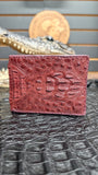 CROCODILE HORNBACK WINE WALLET / CARTERA DE COCODRILO NUKA EN VINO