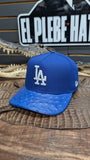 CUSTOM LA DODGERS 🌴 BLUE OSTRICH LEATHER SNAPBACK HAT 💯 ORIGINAL