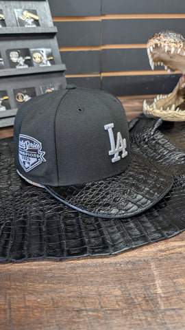 2025 WORLD CHAMPIONS LA HAT BLACK CROCODILE 🐊💯 ORIGINAL (EL PLEBE HATS EXCLUSIVE 🔥)