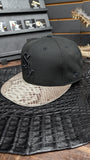 CUSTOM CHICAGO EXOTIC LEATHER SNAPBACK HAT 💯 ORIGINAL
