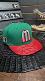 CUSTOM MEXICO RED OSTRICH LEATHER SNAPBACK 💯 ORIGINAL EL PLEBE HATS EXCLUSIVE 🔥