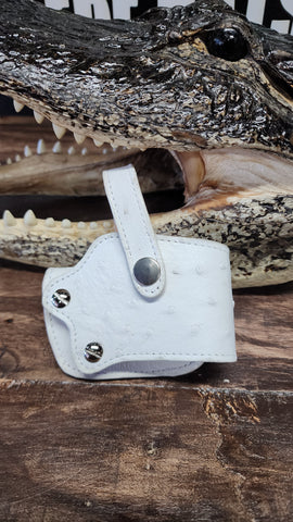1911 Blanco White Avestruz Holster
