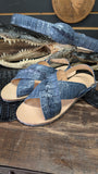 CUSTOM DOUBLE TAIL BLUE JEAN CROCODILE LEATHER HUARACHES EL PLEBE HATS EXCLUSIVE 🔥