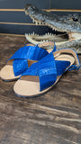 Huaraches de Cocodrilo 🐊 Royal Blue (EL PLEBE HATS EXCLUSIVE)