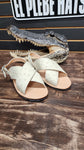 Huaraches de Avestruz Hueso