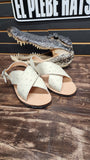 Huaraches de Avestruz Hueso