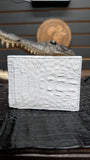 WHITE CROCODILE HORNBACK WALLET / CARTERA COCODRILO NUKA BLANCA