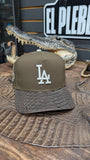 CUSTOM BROWN LA DODGERS 🌴 EXOTIC LEATHER 🐍 SNAPBACK HAT