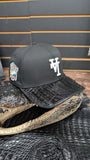 LA DODGERS BLACK CROCODILE 🐊 LEATHER SNAPBACK HAT 💯 ORIGINAL (EL PLEBE HATS EXCLUSIVE)