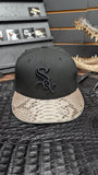 CUSTOM CHICAGO EXOTIC LEATHER SNAPBACK HAT 💯 ORIGINAL