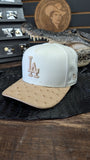 CUSTOM LA KHAKI (ORIX) OSTRICH 💯 ORIGINAL LEATHER SNAPBACK HAT
