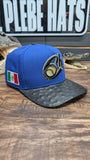 CUSTOM CHARROS DE JALISCO BLACK OSTRICH LEATHER SNAPBACK HAT 💯 ORIGINAL