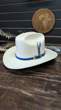 SOMBRERO 100X COPA REGULAR FALDA DE 3" TOQUILLA AZUL ROYAL COCODRILO 🐊 💯 ORIGINAL