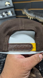CUSTOM SD BROWN OSTRICH LEATHER SNAPBACK HAT EL PLEBE HATS EXCLUSIVE 🔥