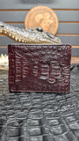 TOBACCO BROWN CROCODILE HORNBACK WALLET / CARTERA DE COCODRILO NUKA EN CAFE TOBACCO