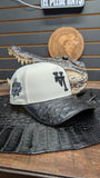 CUSTOM LA DODGERS BLACK OSTRICH LEATHER SNAPBACK HAT 💯 ORIGINAL