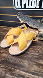HUARACHES DE AVESTRUZ MANTEQUILLA / BUTTERCUP ORIGINALES