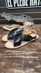 Huaraches de Cocodrilo Negro