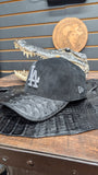 CUSTOM LA DODGERS CORDUROY BLACK OSTRICH LEATHER SNAPBACK HAT 💯 ORIGINAL