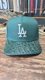 CUSTOM GREEN CROCODILE 🐊 LA  SNAPBACK LIMITED MADE