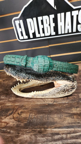 Emerald Green Crocodile 🐊 Belt Custom Made