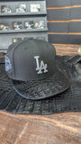 2025 WORLD CHAMPIONS LA HAT BLACK CROCODILE 🐊💯 ORIGINAL (EL PLEBE HATS EXCLUSIVE 🔥)