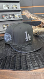 2025 WORLD CHAMPIONS LA HAT BLACK OSTRICH LEATHER 💯 ORIGINAL (EL PLEBE HATS EXCLUSIVE)