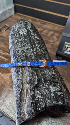 TOQUILLA DE COCODRILO AZUL ROYAL (DODGER BLUE) EL PLEBE HATS EXCLUSIVE 🔥