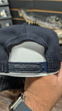 CUSTOM H-TOWN NAVY BLUE OSTRICH LEATHER SNAPBACK HAT EL PLEBE HATS EXCLUSIVE 🔥