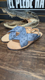 HUARACHES DE AVESTRUZ / OSTRICH RUSTIC BLUE JEAN