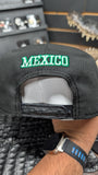 CUSTOM MEXICO BLACK OSTRICH LEATHER SNAPBACK HAT EL PLEBE HATS EXCLUSIVE 🔥