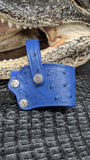 CUSTOM 1911 BLUE ROYAL OSTRICH HOLSTER / FUNDA DE AVESTRUZ EN BLUE ROYAL PARA 1911