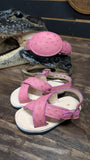 HUARACHES DE BEBE/NIÑO/NIÑA/ EN AVESTRUZ ROSA - HUARACHES BABY/BIG KIDS PINK OSTRICH
