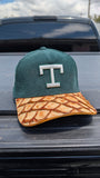 CUSTOM PIRARUCU MONSTER FISH TEXAS RANGERS CORDUROY SNAPBACK HAT