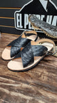 Huaraches de Avestruz Negro
