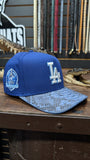 CUSTOM DODGER BLUE LA 🌴 SNAPBACK HAT 💯 ORIGINAL EXOTIC LEATHER 🐍 EL PLEBE HATS EXCLUSIVE 🔥