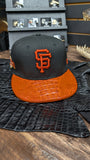 CUSTOM ORANGE CROCODILE 🐊 SF SNAPBACK HAT EL PLEBE HATS EXCLUSIVE 🔥