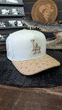 CUSTOM LA KHAKI (ORIX) OSTRICH 💯 ORIGINAL LEATHER SNAPBACK HAT