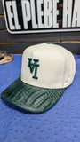 CUSTOM LA DODGERS EMERALD GREEN CROCODILE BELLY🐊 LEATHER SNAPBACK HAT
