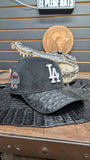 CUSTOM LA DODGERS CORDUROY BLACK OSTRICH LEATHER SNAPBACK HAT 💯 ORIGINAL