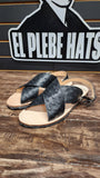 Huaraches de Avestruz Negro