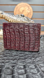 TOBACCO BROWN CROCODILE HORNBACK WALLET / CARTERA DE COCODRILO NUKA EN CAFE TOBACCO